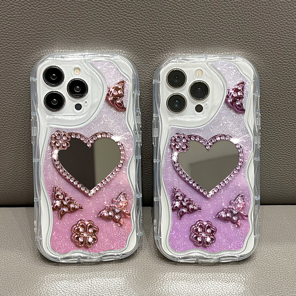 Case Hp Untuk Realme Note 60 Narzo N61 Kesing Phone Mirror Indah Casing Ponsel Cermin KupuKupu Softcase Soft Silikon Sofcase Cassing Hardcase Cesing Kasing Chasing 5249 Tahan Jatuh