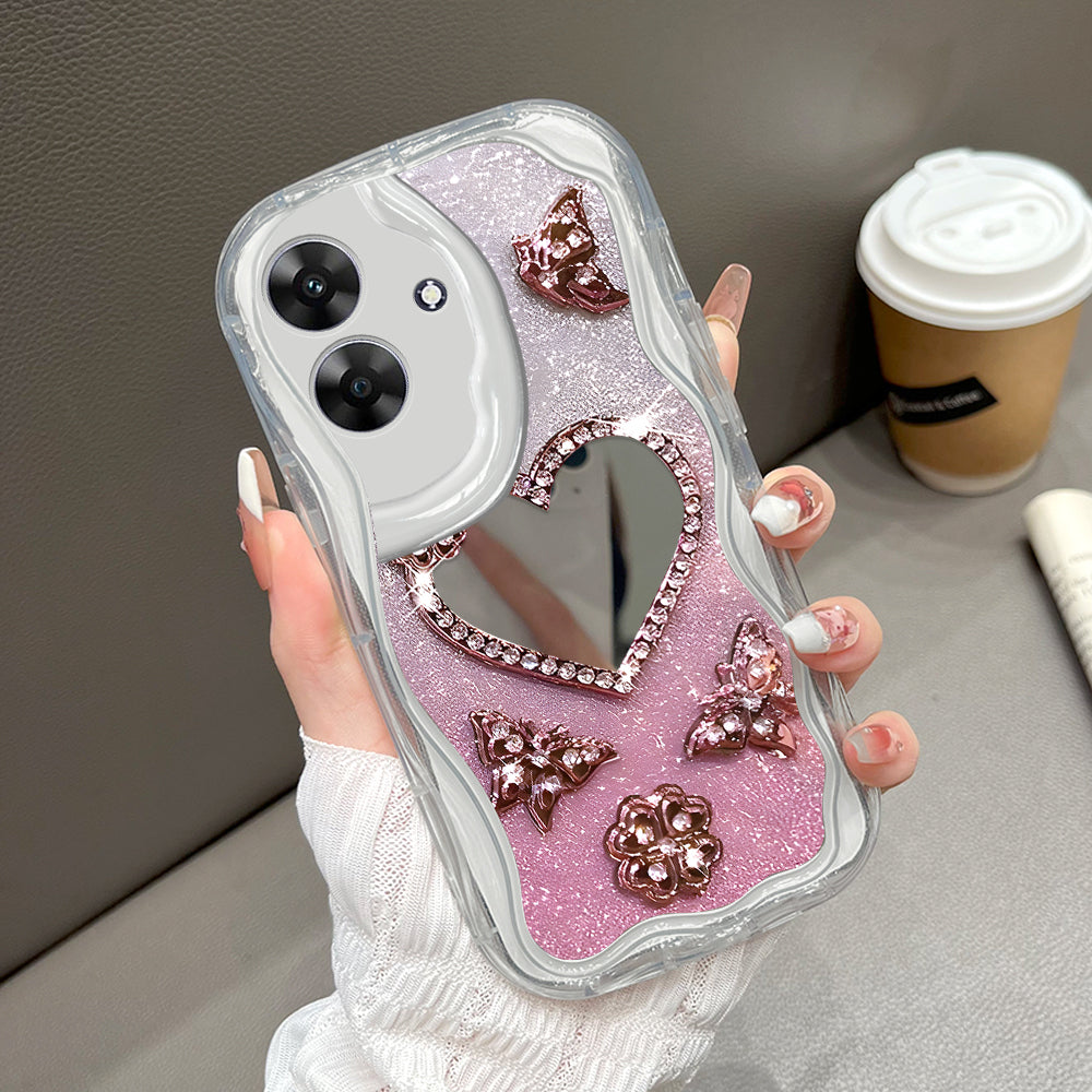 Case Hp Untuk Realme Note 60 Narzo N61 Kesing Phone Mirror Indah Casing Ponsel Cermin KupuKupu Softcase Soft Silikon Sofcase Cassing Hardcase Cesing Kasing Chasing 5249 Tahan Jatuh