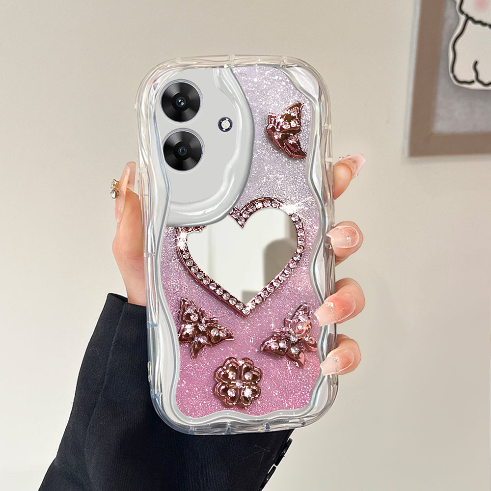 Case Hp Untuk Realme Note 60 Narzo N61 Kesing Phone Mirror Indah Casing Ponsel Cermin KupuKupu Softcase Soft Silikon Sofcase Cassing Hardcase Cesing Kasing Chasing 5249 Tahan Jatuh