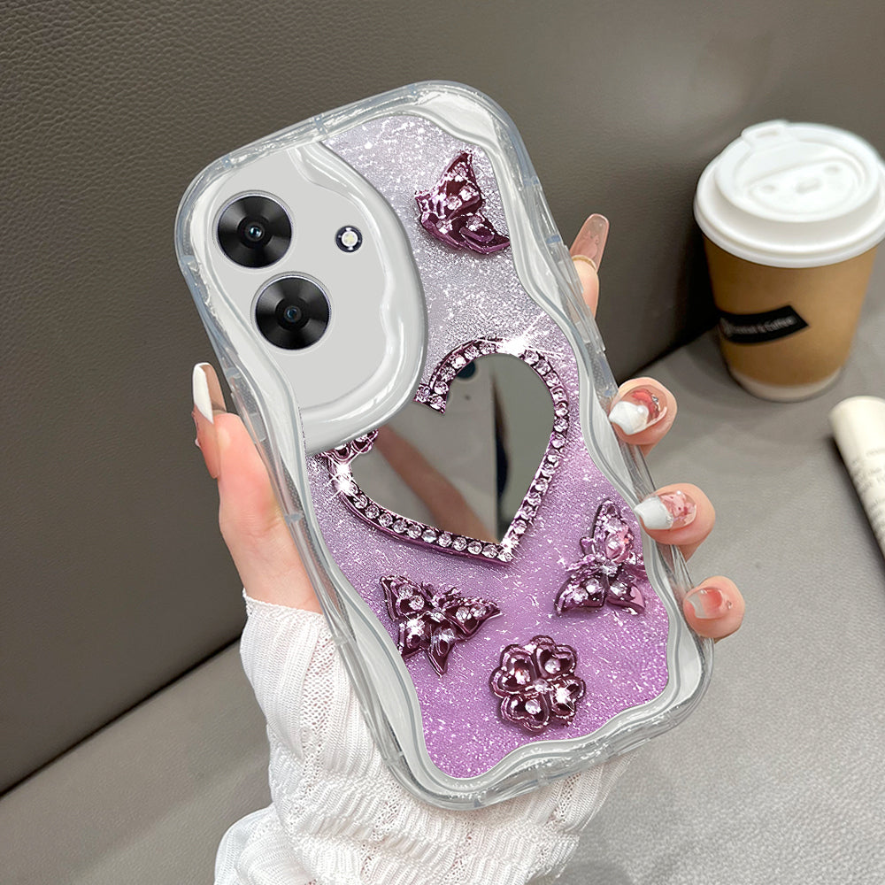 Case Hp Untuk Realme Note 60 Narzo N61 Kesing Phone Mirror Indah Casing Ponsel Cermin KupuKupu Softcase Soft Silikon Sofcase Cassing Hardcase Cesing Kasing Chasing 5249 Tahan Jatuh