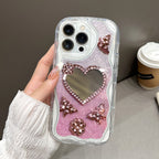 Case Hp Untuk iPhone 16 Pro Kesing Phone Mirror Indah Casing Ponsel Cermin KupuKupu Softcase Soft Silikon Sofcase Cassing Hardcase Cesing Kasing Chasing 5249 Tahan Jatuh