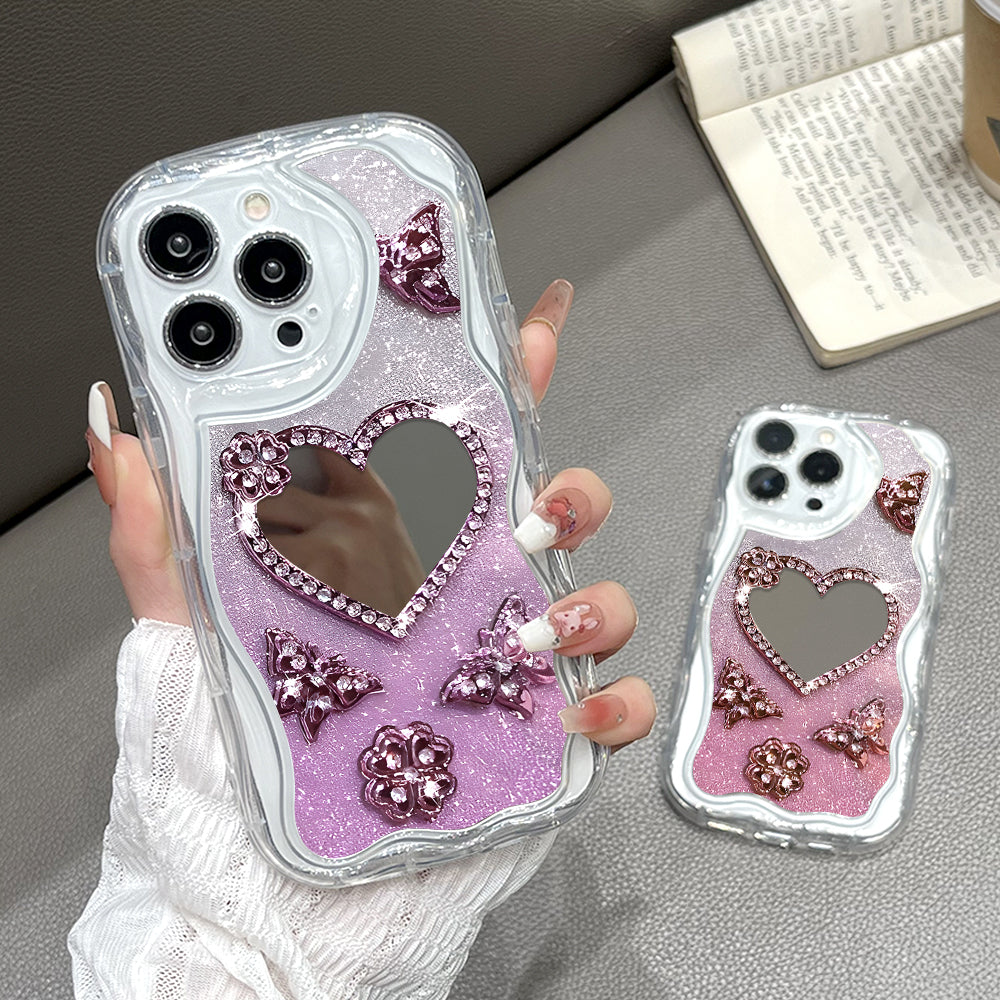 Case Hp Untuk Realme Note 60 Narzo N61 Kesing Phone Mirror Indah Casing Ponsel Cermin KupuKupu Softcase Soft Silikon Sofcase Cassing Hardcase Cesing Kasing Chasing 5249 Tahan Jatuh