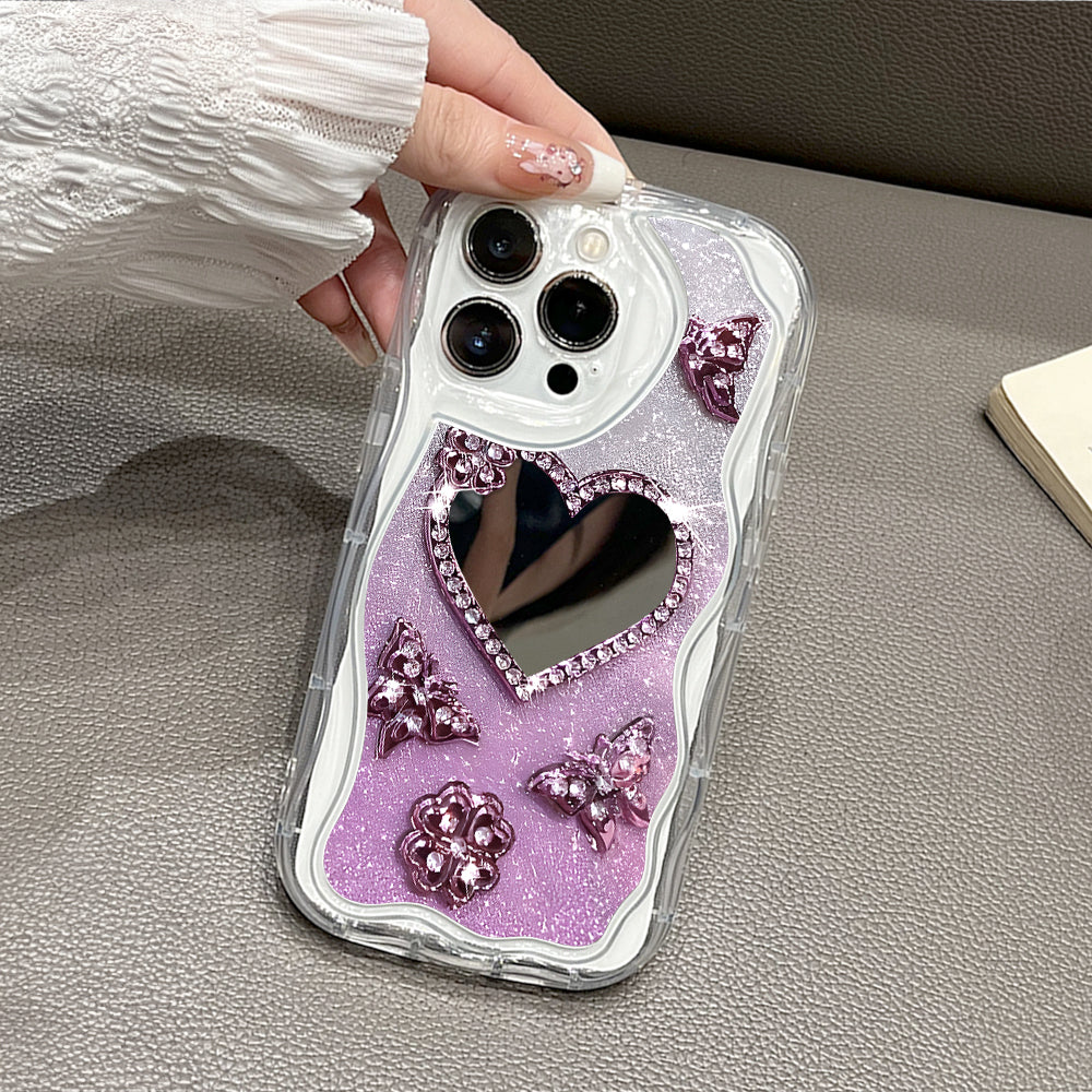 Case Hp Untuk Realme Note 60 Narzo N61 Kesing Phone Mirror Indah Casing Ponsel Cermin KupuKupu Softcase Soft Silikon Sofcase Cassing Hardcase Cesing Kasing Chasing 5249 Tahan Jatuh